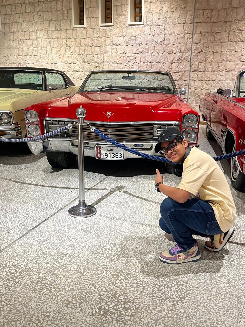 Aarib Rakhangi with classic cars